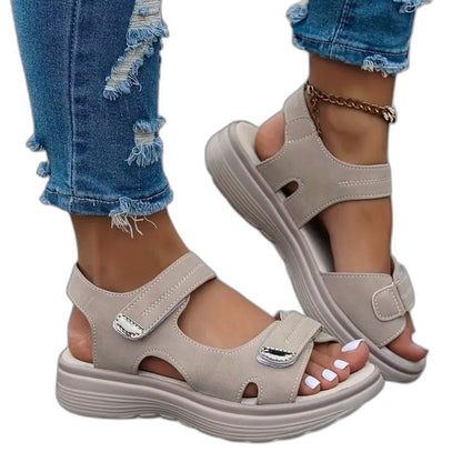 Comfortable Sandals for Women with Platform Ankle Strap Open Toe Buckle Casual Style