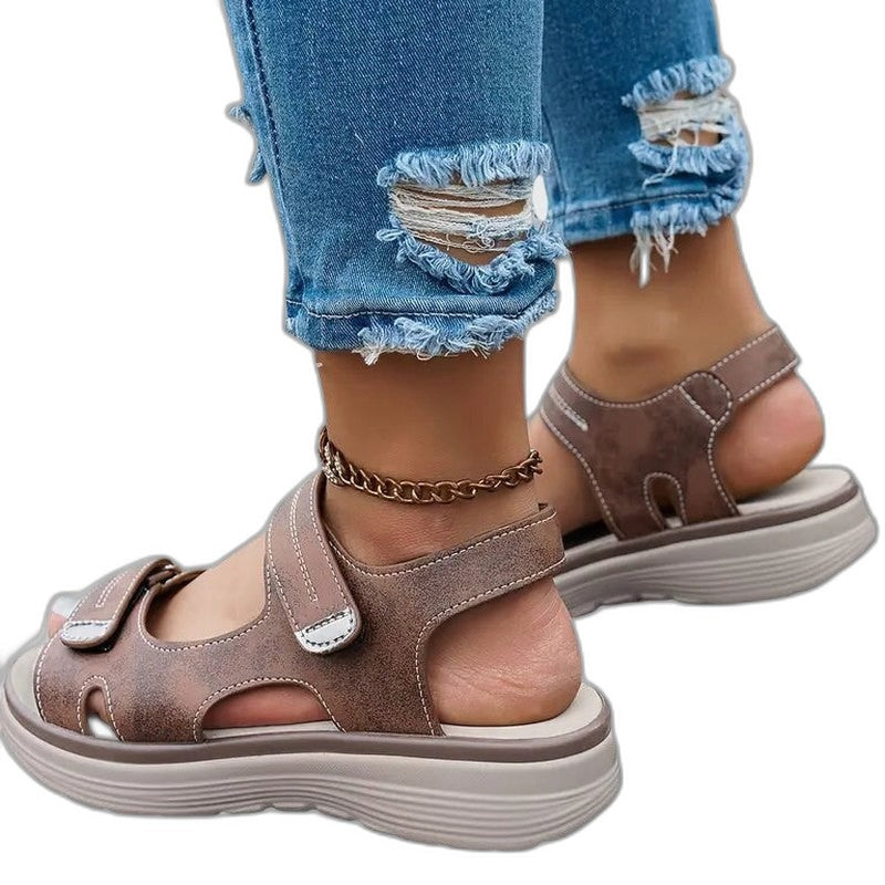 Comfortable Sandals for Women with Platform Ankle Strap Open Toe Buckle Casual Style