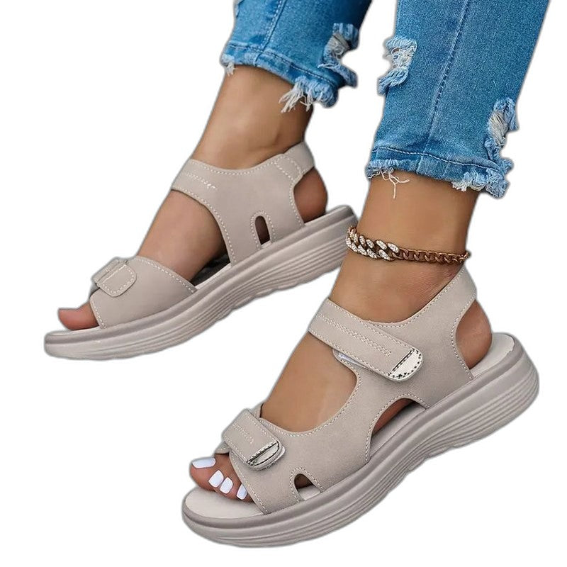Comfortable Sandals for Women with Platform Ankle Strap Open Toe Buckle Casual Style