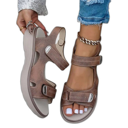 Comfortable Sandals for Women with Platform Ankle Strap Open Toe Buckle Casual Style