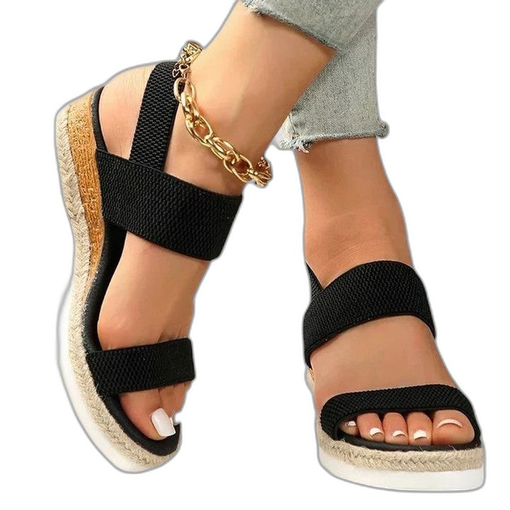 Comfortable Sandals for Women with Platform Ankle Strap Open Toe Casual Style