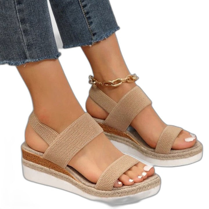 Comfortable Sandals for Women with Platform Ankle Strap Open Toe Casual Style