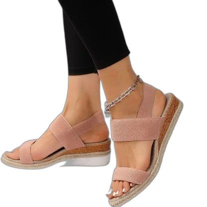 Comfortable Sandals for Women with Platform Ankle Strap Open Toe Casual Style