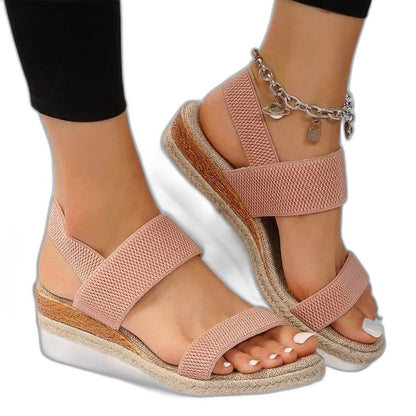 Comfortable Sandals for Women with Platform Ankle Strap Open Toe Casual Style