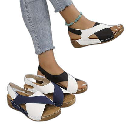 Comfortable Sandals for Women with Platform Ankle Strap Open Toe Casual Style