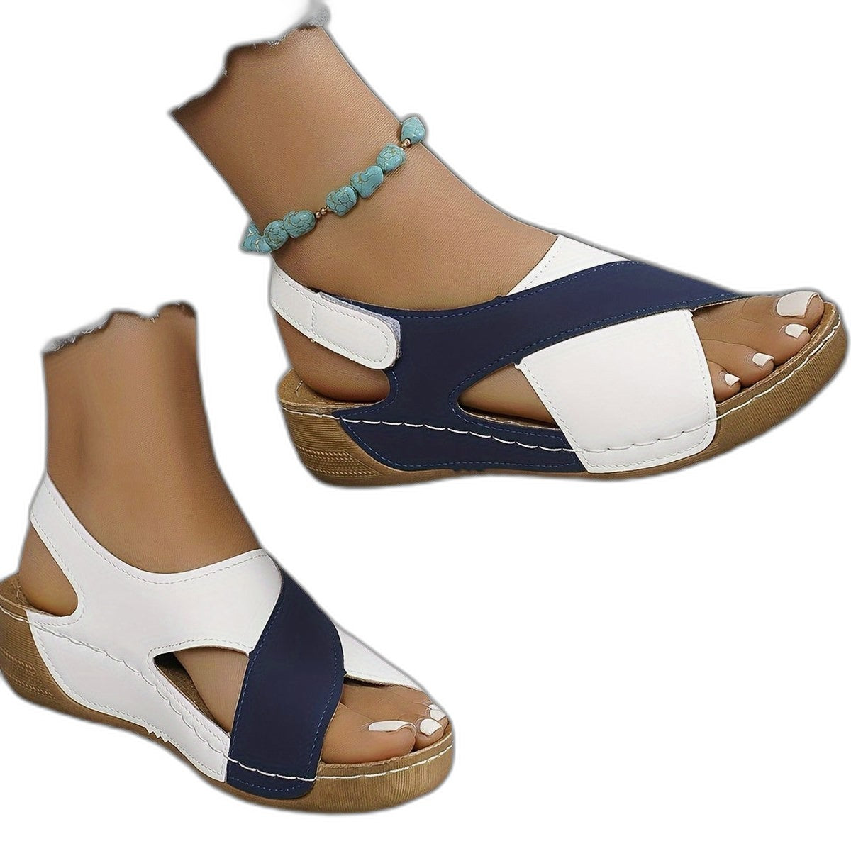 Comfortable Sandals for Women with Platform Slingback Open Toe Casual Style
