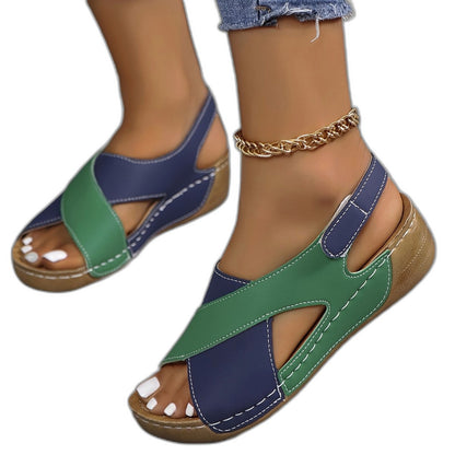 Comfortable Sandals for Women with Platform Slingback Open Toe Casual Style
