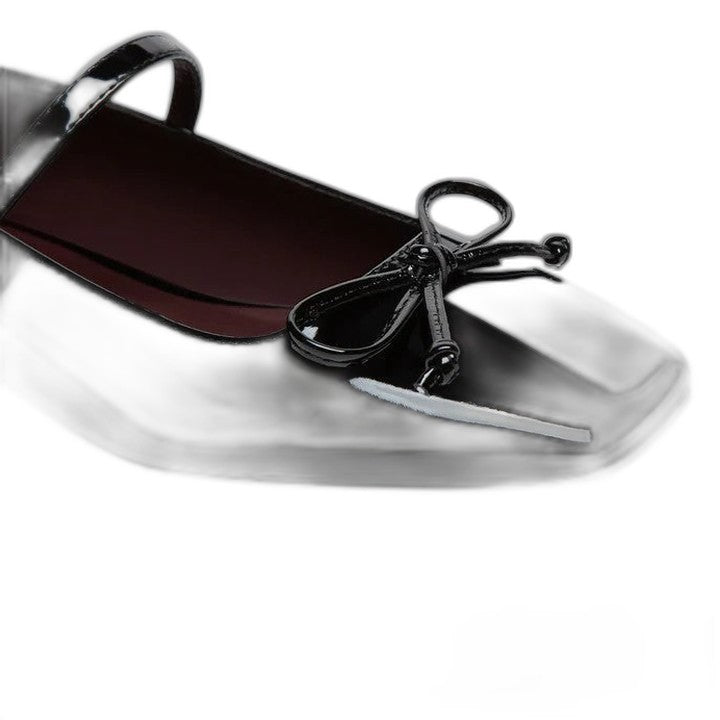 Comfortable Silver Mary Jane Shoes for Women with Ankle Strap Closed Toe Casual Style