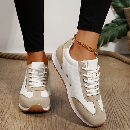 Comfortable Sneakers for Women with Closed Toe Lace Up Casual Style