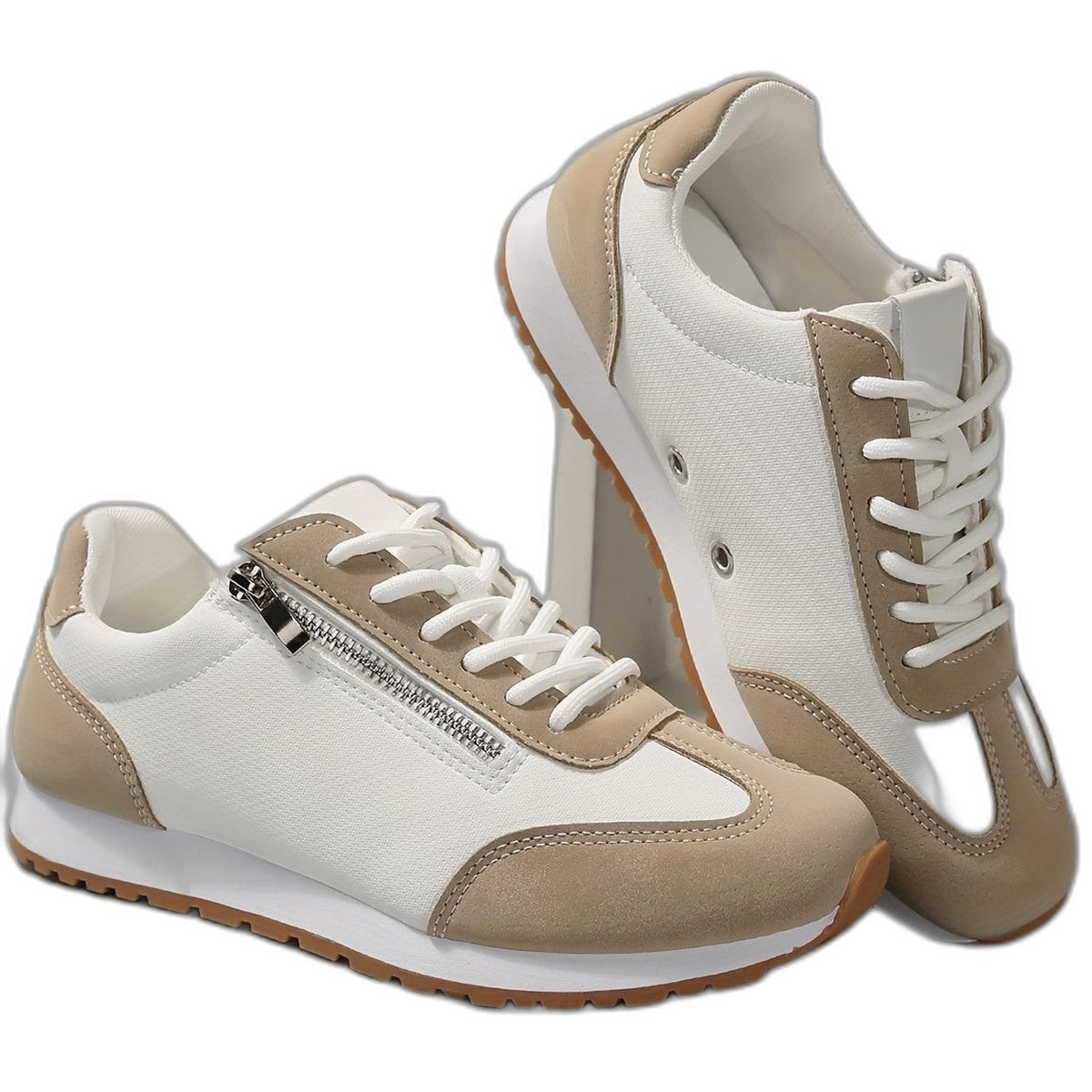 Comfortable Sneakers for Women with Closed Toe Lace Up Casual Style