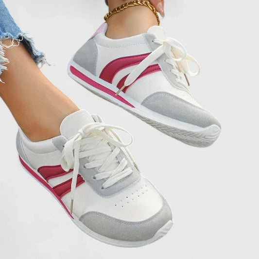 Comfortable Sneakers for Women with Closed Toe Lace Up Casual Style