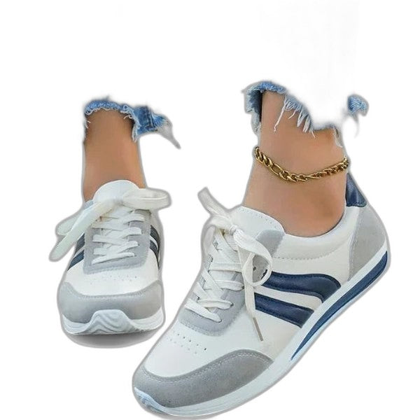 Comfortable Sneakers for Women with Closed Toe Lace Up Casual Style