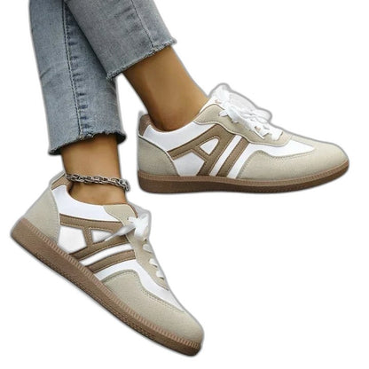 Comfortable Sneakers for Women with Closed Toe Lace Up Casual Style