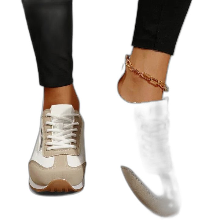 Comfortable Sneakers for Women with Closed Toe Lace Up Casual Style
