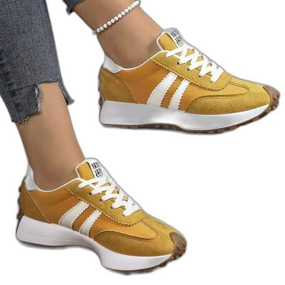 Comfortable Sneakers for Women with Closed Toe Lace Up Casual Style