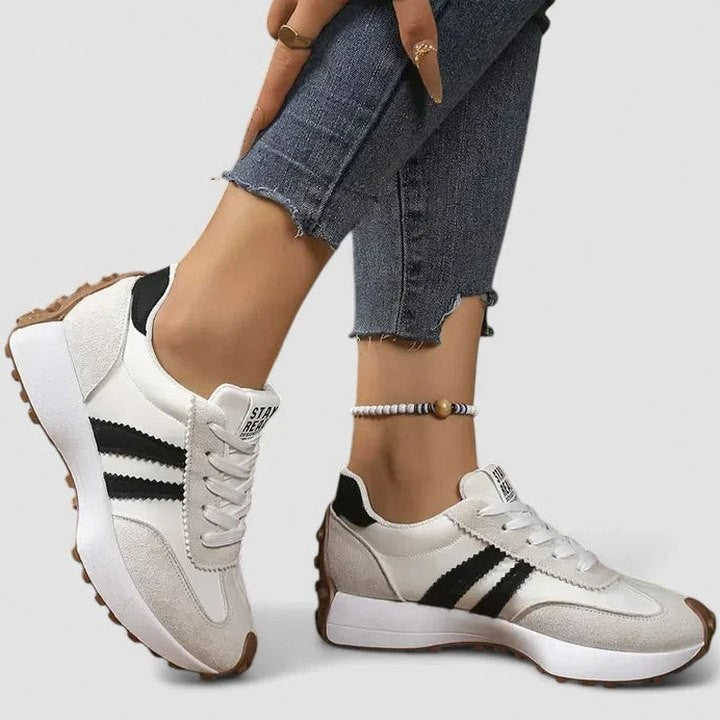 Comfortable Sneakers for Women with Closed Toe Lace Up Casual Style