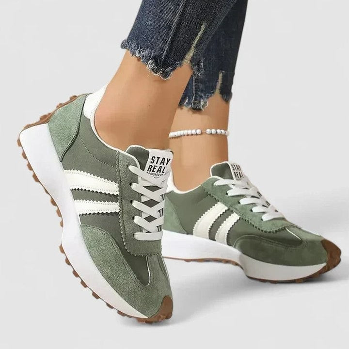 Comfortable Sneakers for Women with Closed Toe Lace Up Casual Style