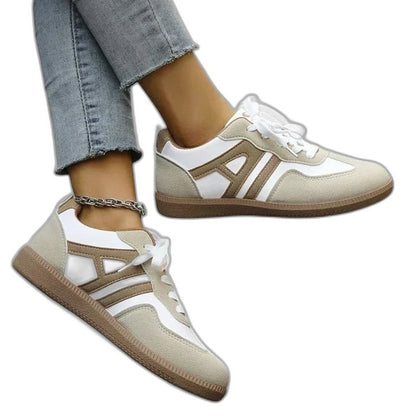 Comfortable Sneakers for Women with Closed Toe Lace Up Casual Style