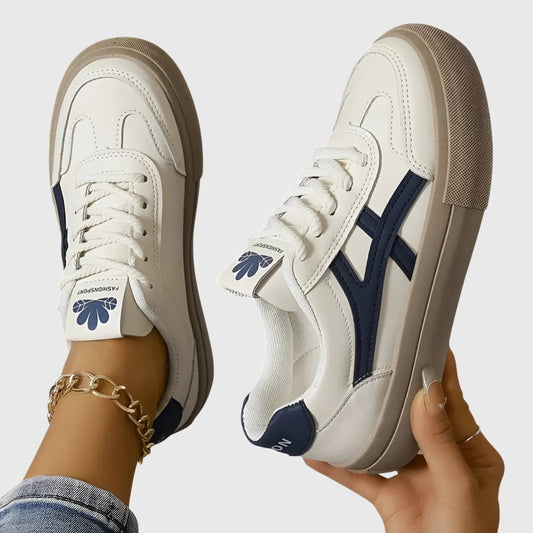 Comfortable Sneakers for Women with Closed Toe Lace Up Casual Style