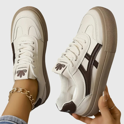 Comfortable Sneakers for Women with Closed Toe Lace Up Casual Style
