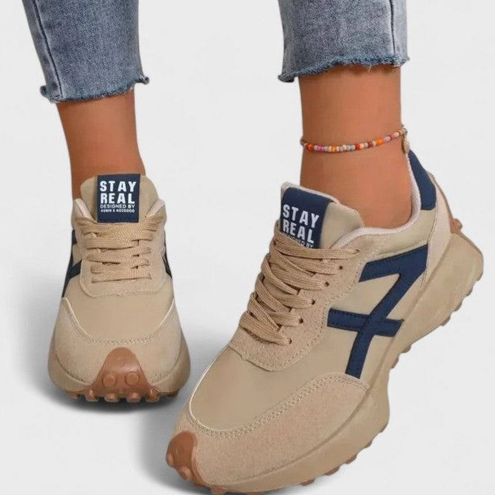 Comfortable Sneakers for Women with Closed Toe Lace Up Casual Style