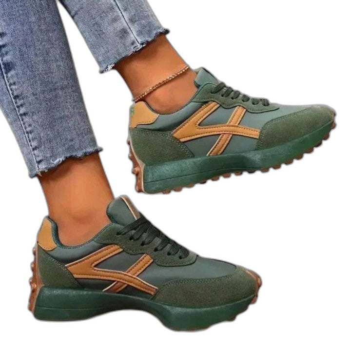 Comfortable Sneakers for Women with Closed Toe Lace Up Casual Style