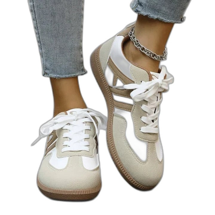 Comfortable Sneakers for Women with Closed Toe Lace Up Casual Style