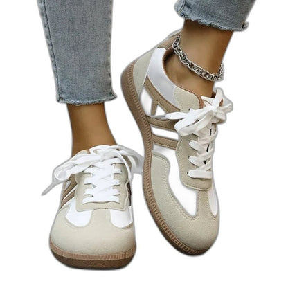 Comfortable Sneakers for Women with Closed Toe Lace Up Casual Style