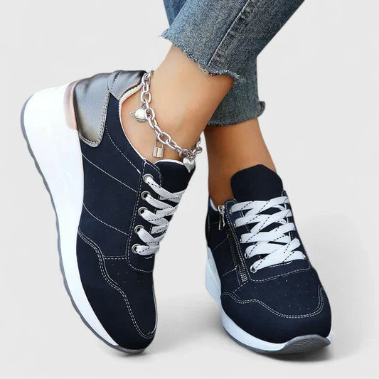 Comfortable Sneakers for Women with Closed Toe Lace Up Casual Style