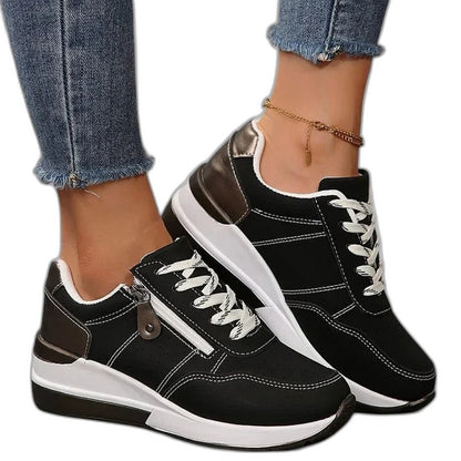 Comfortable Sneakers for Women with Closed Toe Lace Up Casual Style
