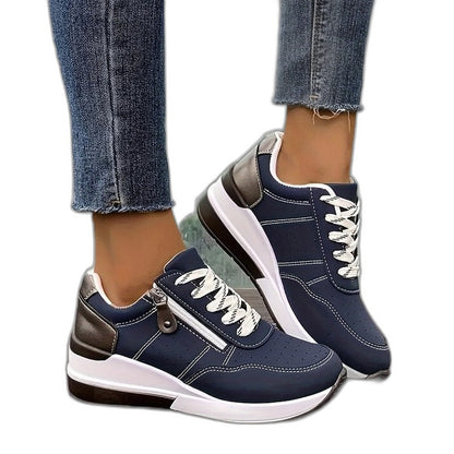 Comfortable Sneakers for Women with Closed Toe Lace Up Casual Style