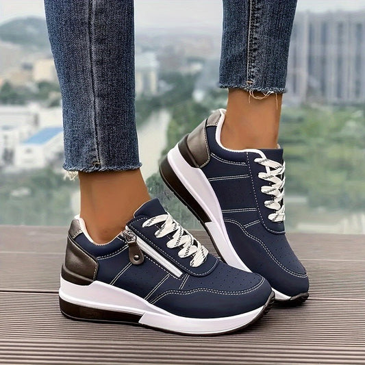 Comfortable Sneakers for Women with Closed Toe Lace Up Casual Style