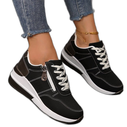 Comfortable Sneakers for Women with Closed Toe Lace Up Casual Style