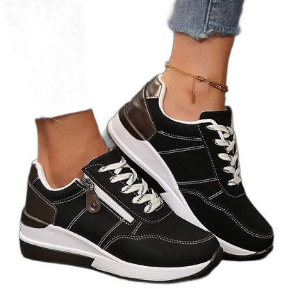 Comfortable Sneakers for Women with Closed Toe Lace Up Casual Style