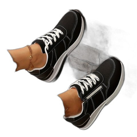 Comfortable Sneakers for Women with Closed Toe Lace Up Casual Style