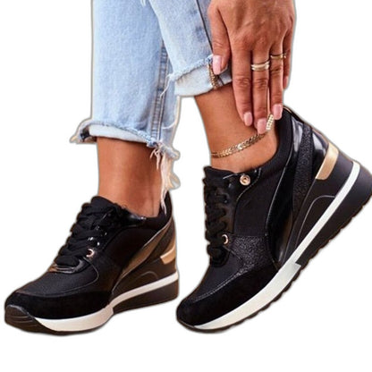 Comfortable Sneakers for Women with Closed Toe Lace Up Casual Style