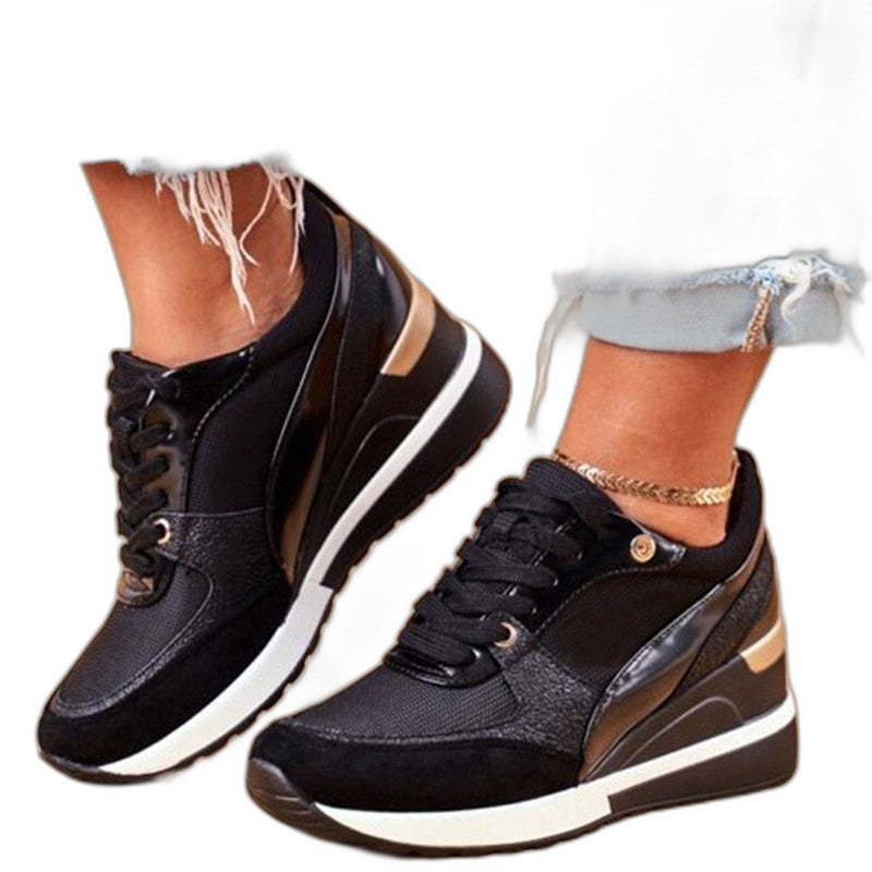 Comfortable Sneakers for Women with Closed Toe Lace Up Casual Style