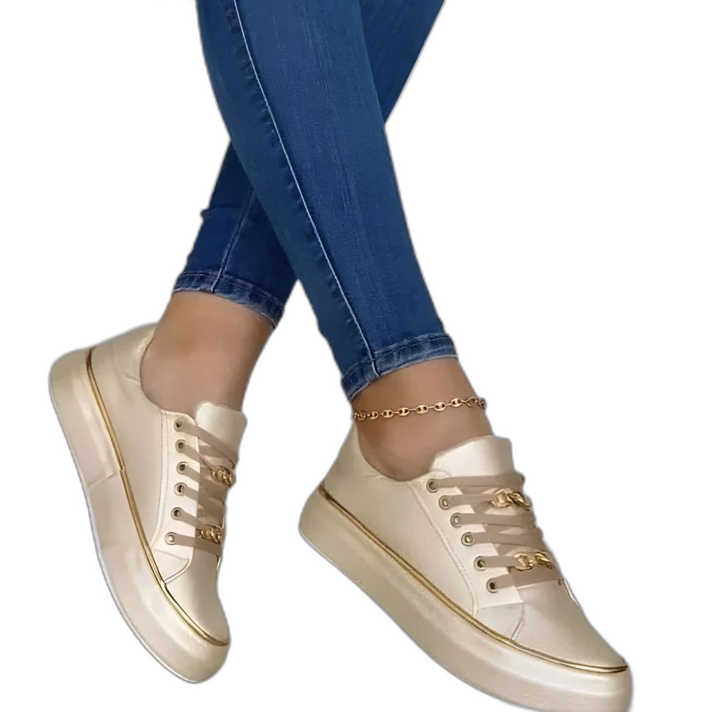 Comfortable Sneakers for Women with Platform Closed Toe Lace Up Casual Style