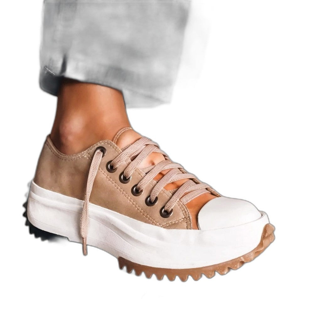 Comfortable Sneakers for Women with Platform Lace Up Casual Style