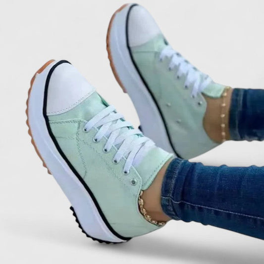 Comfortable Sneakers for Women with Platform Lace Up Casual Style