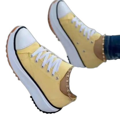 Comfortable Sneakers for Women with Platform Lace Up Casual Style