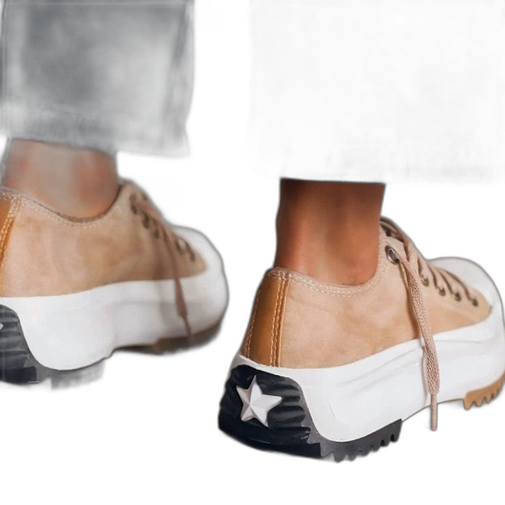 Comfortable Sneakers for Women with Platform Lace Up Casual Style