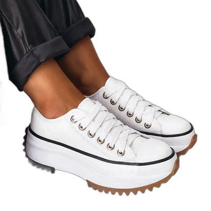 Comfortable Sneakers for Women with Platform Lace Up Casual Style