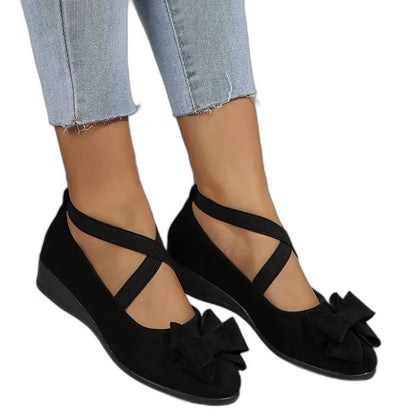 Comfortable Suede Flats for Women with Ankle Strap Closed Toe Casual Style