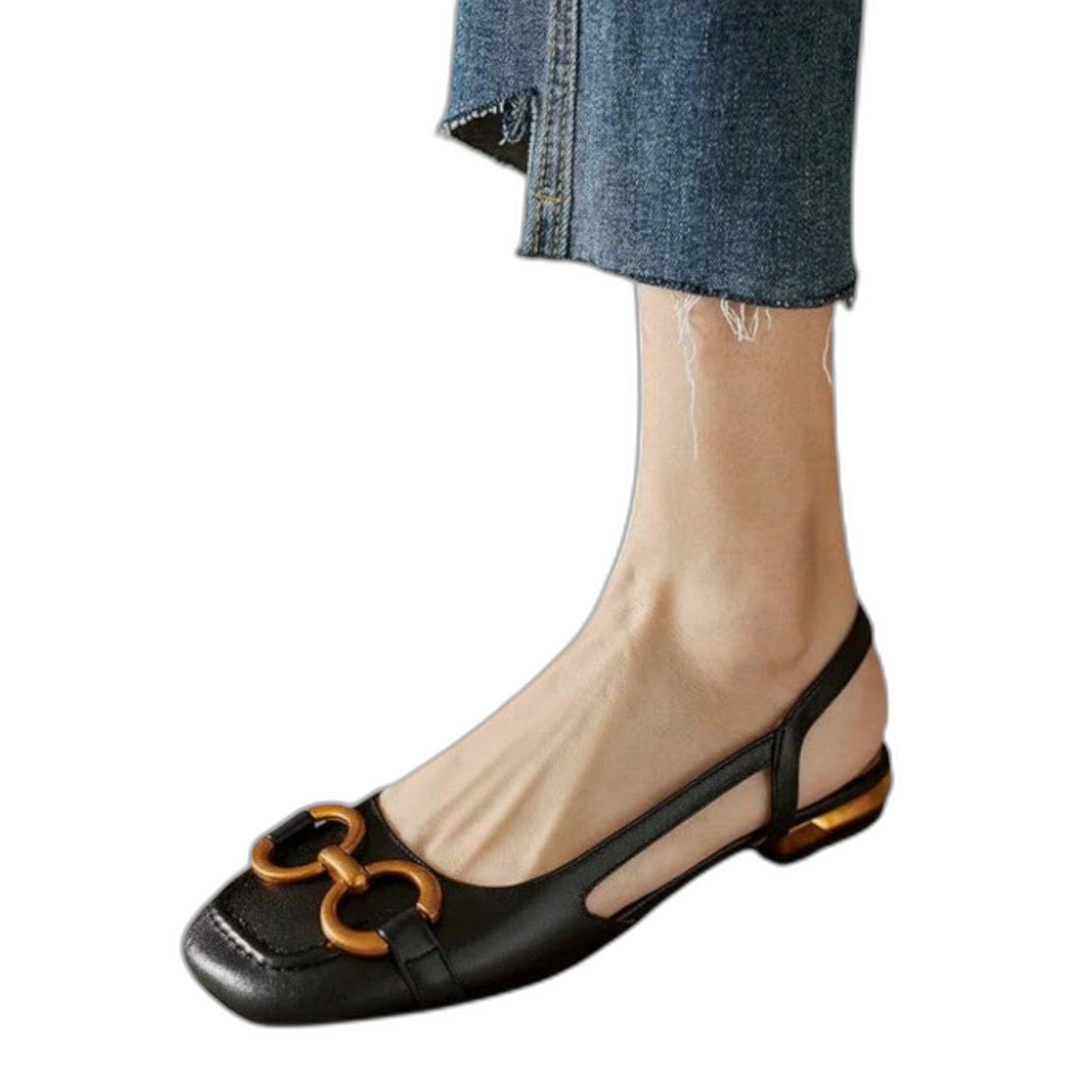 Comfortable Suede Flats for Women with Slingback Pointed Toe Casual Style