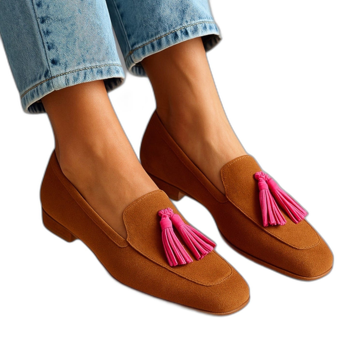 Comfortable Suede Loafers for Women with Closed Toe Casual Style