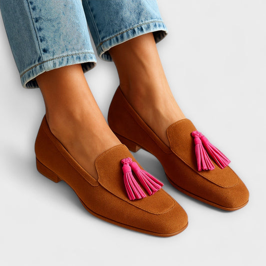 Comfortable Suede Loafers for Women with Closed Toe Casual Style