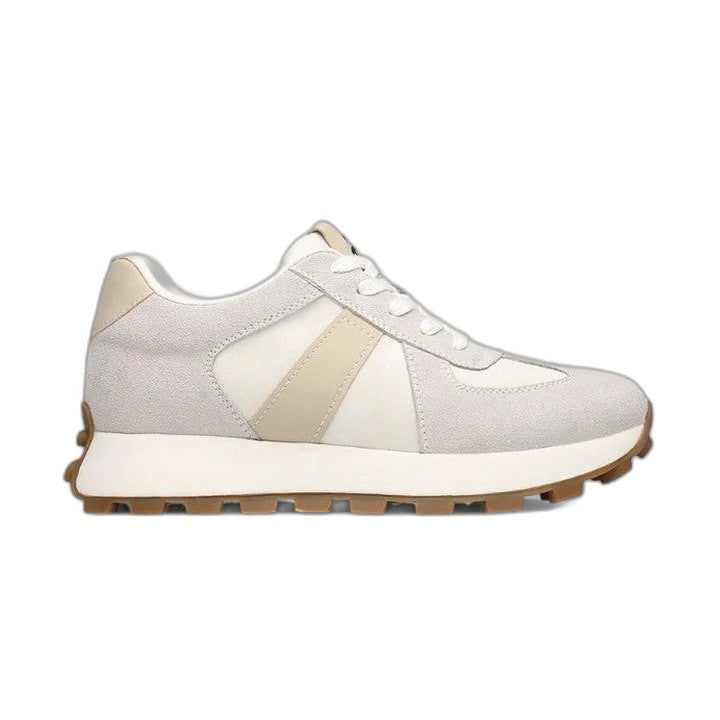 Comfortable Suede Sneakers for Women with Closed Toe Lace Up Casual Style