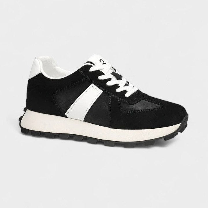 Comfortable Suede Sneakers for Women with Closed Toe Lace Up Casual Style