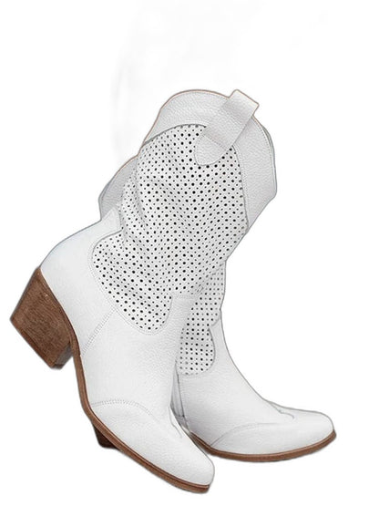 Comfortable Tan Suede Ankle Boots for Women with Closed Toe Block Heel Pointed Casual Style